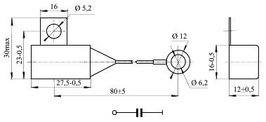 чертеж конденсатора K73-21